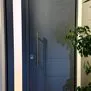 porta blindata doppia anta vetrata, pantografata 
